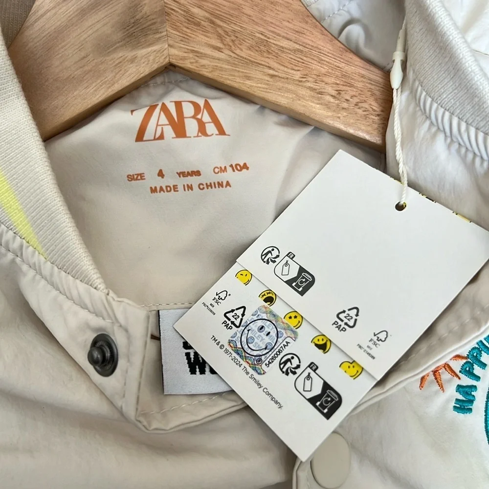 NWT Zara Boys Bomber Jacket Happy Summer Time 😃